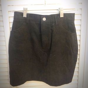 SHEIN black corduroy skirt